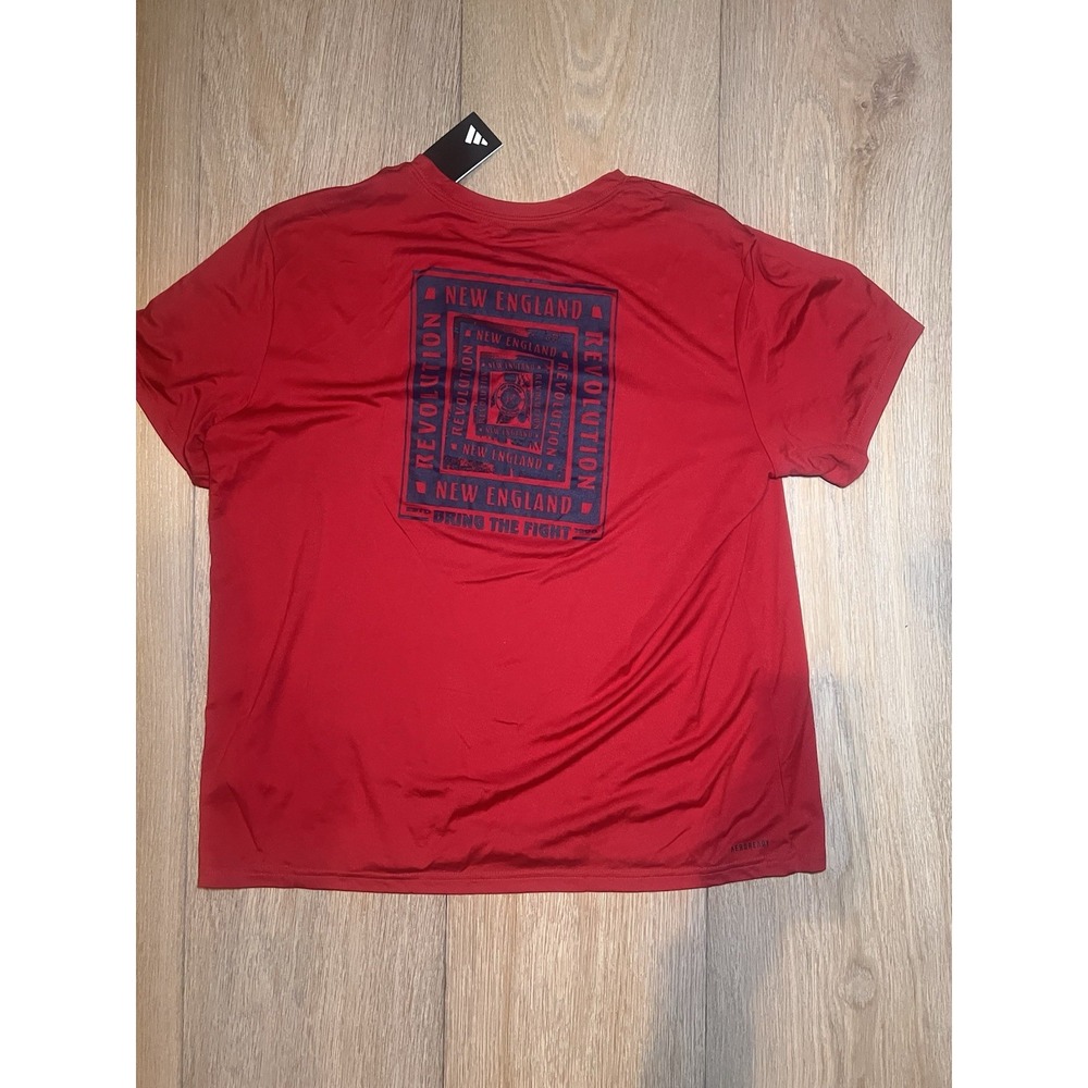 Adidas Women's Pre-Game T-Shirt, Power Red/New England Revolution 2XL - Picture 4 of 7